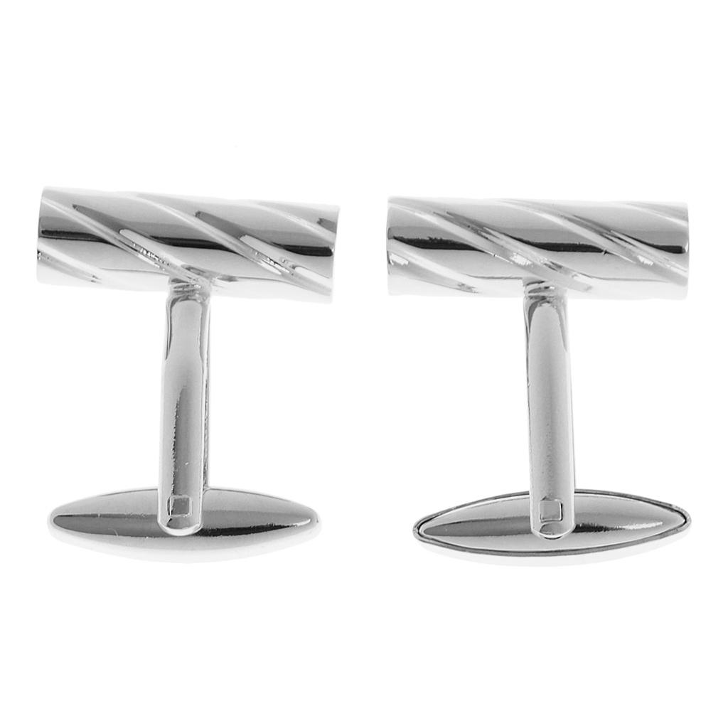 Tie Clip Silver - 세련된 조개 모양 커프스 버튼, 남성용