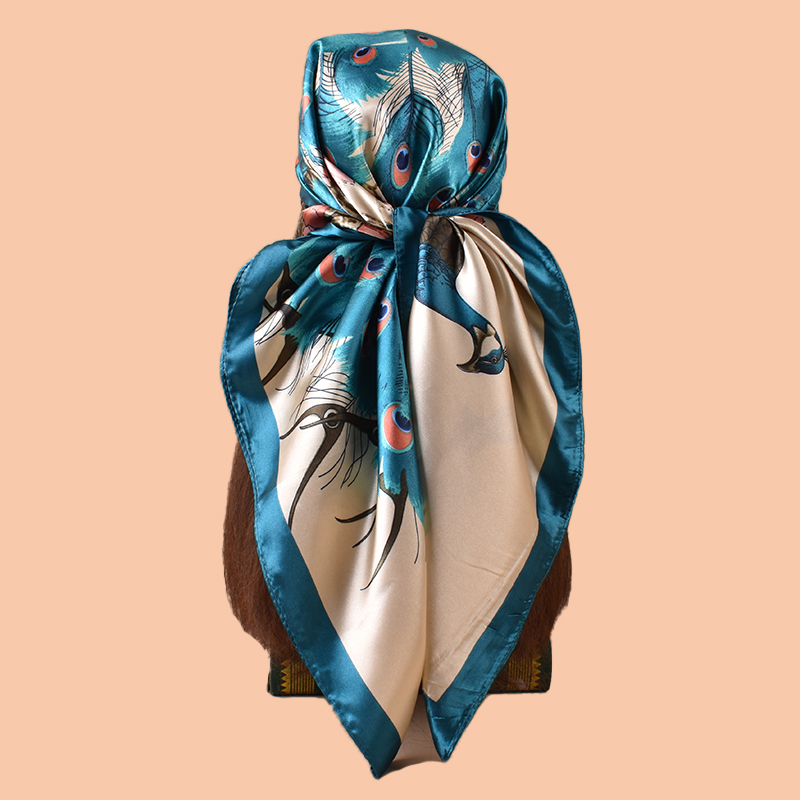 Scarf Silk Square - 1PC 숙녀 대형 사각형 스카프 공작