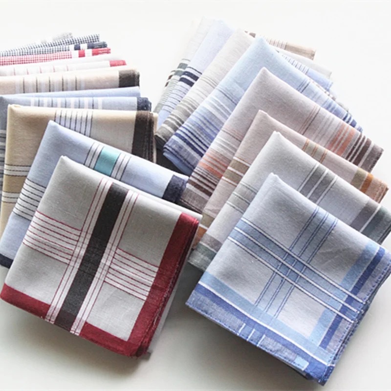 100% 면 손수건 격자 무늬 포켓 스퀘어 손수건 6개 - Handkerchief Cotton Men 리뷰 및 가격