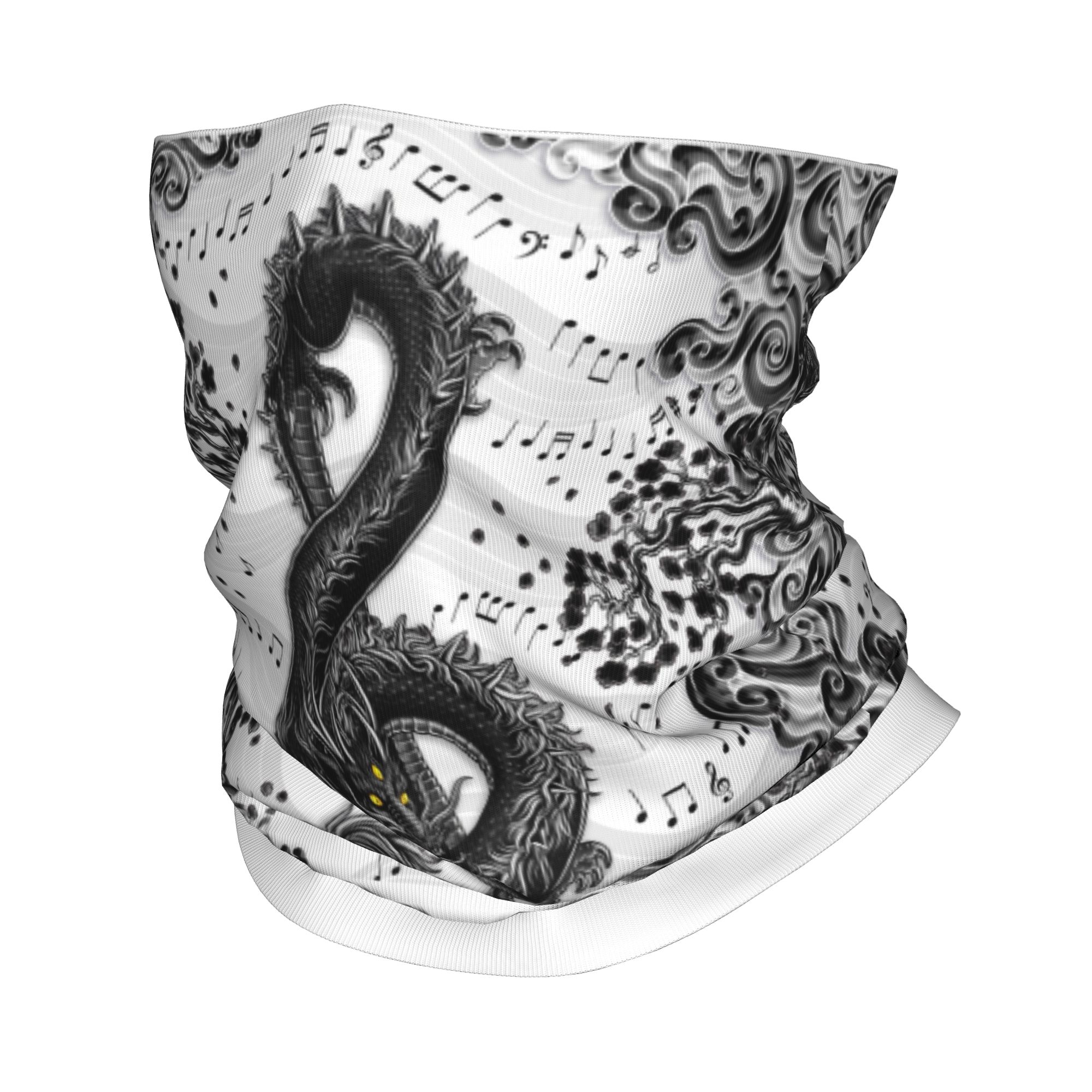 맞춤형 트레블 클레프 음악 드래곤 아트 겨울 헤드밴드  - Neck Warmer Tube 리뷰 및 가격
